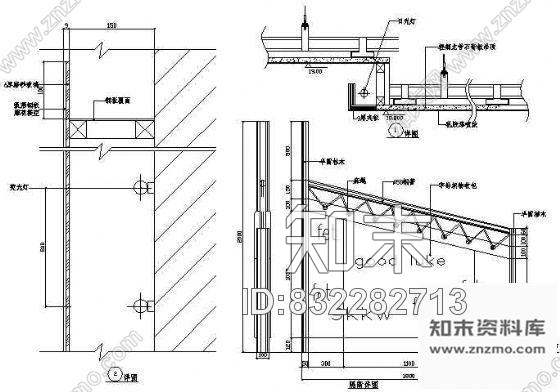 图块/节点吊顶详图1cad施工图下载【ID:832282713】