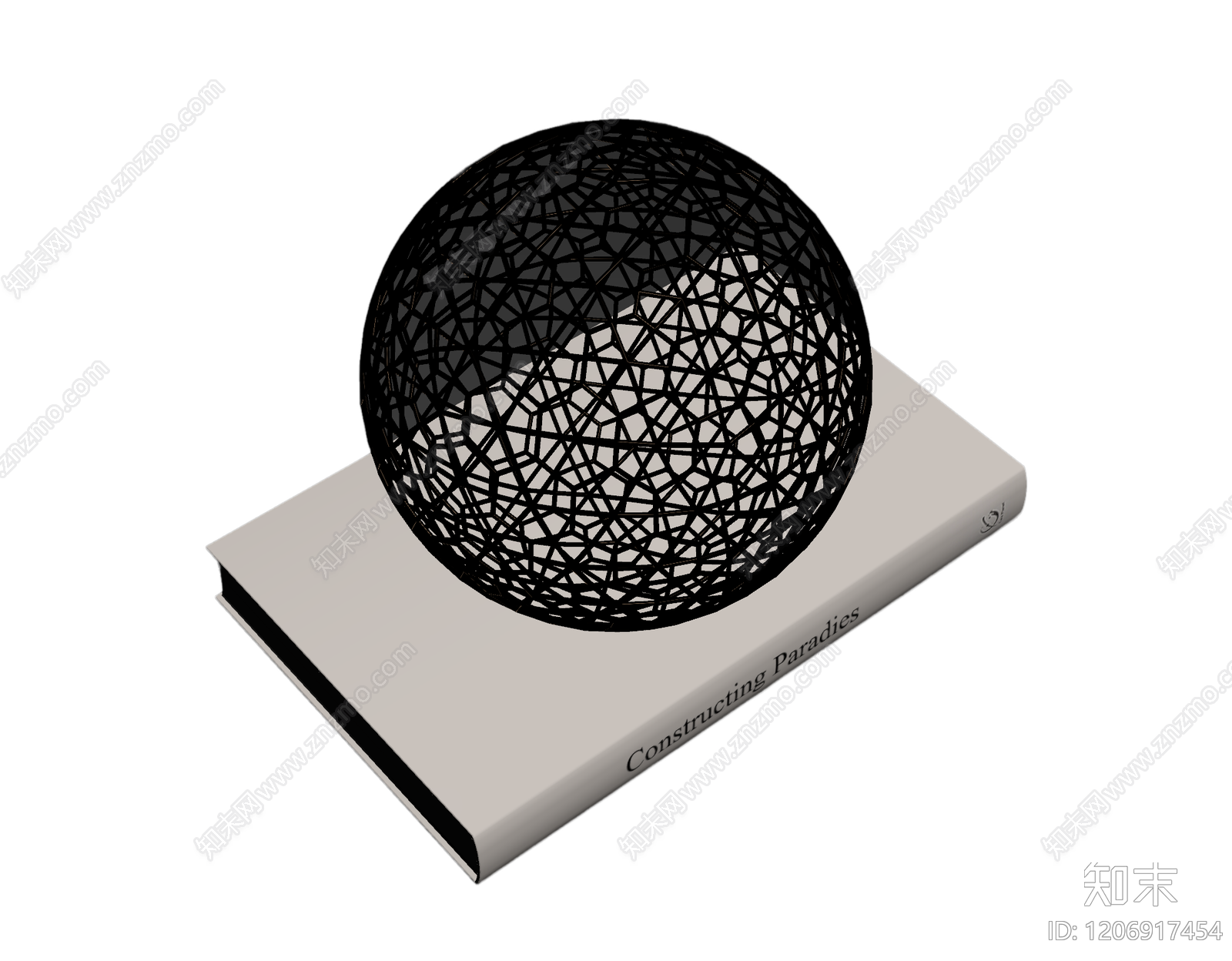 球形网格装饰雕塑3D模型下载【ID:1206917454】