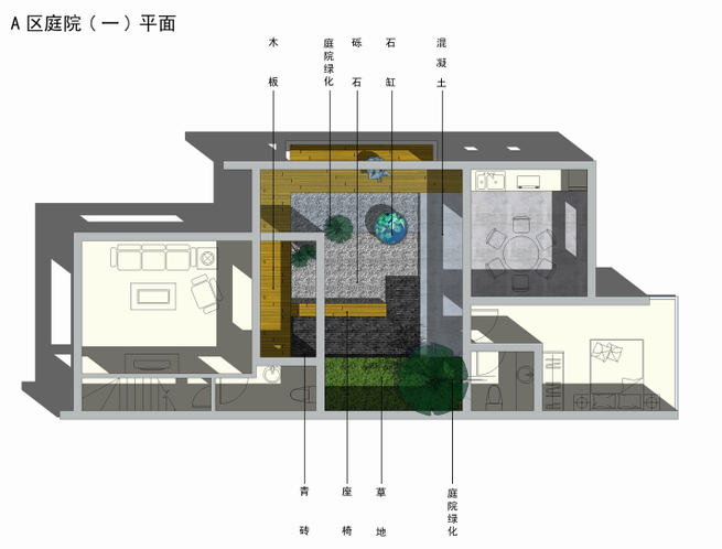 [内蒙古]青城居住区景观方案文本+CAD-土人cad施工图下载【ID:161053169】