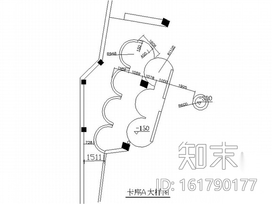 [湖南]时尚现代风格音乐酒吧室内装修施工图cad施工图下载【ID:161790177】
