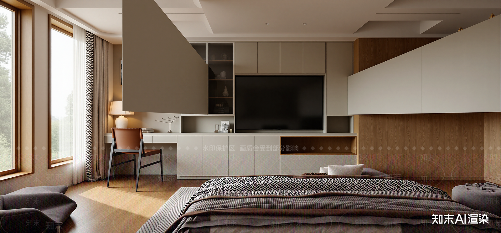 现代家居卧室SU模型下载【ID:1215937532】