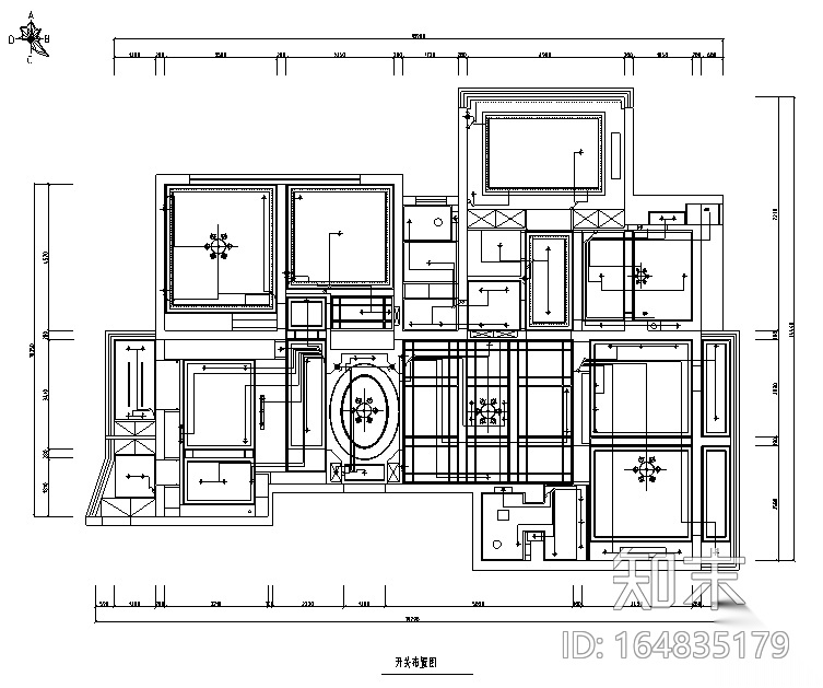 城市花园住宅空间设计施工图（附效果图）cad施工图下载【ID:164835179】