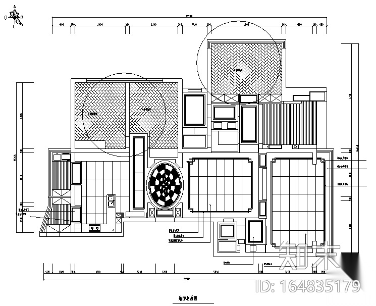 城市花园住宅空间设计施工图（附效果图）cad施工图下载【ID:164835179】