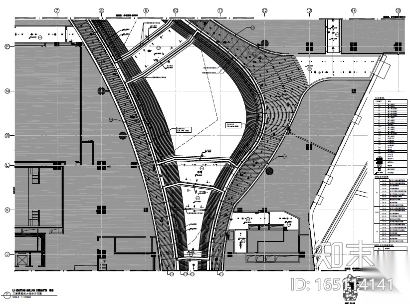 现代大型商业广场设计施工图（附效果图+材料表+灯具表+...cad施工图下载【ID:165114141】