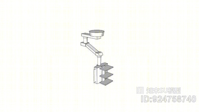 A1122立柱，设备臂，吊顶，手术SU模型下载【ID:924758740】