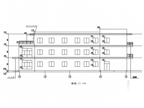 [安徽]现代多层框架式办公楼建筑施工图施工图下载【ID:167506146】