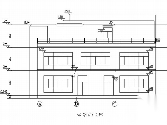 [安徽]现代多层框架式办公楼建筑施工图施工图下载【ID:167506146】