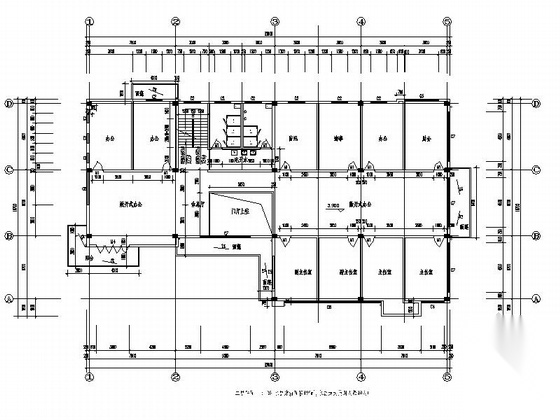 [安徽]现代多层框架式办公楼建筑施工图施工图下载【ID:167506146】