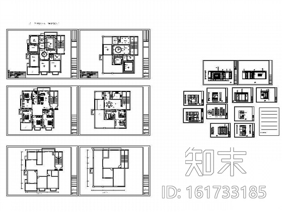 [上海]双层简欧式风格别墅住宅装修图cad施工图下载【ID:161733185】