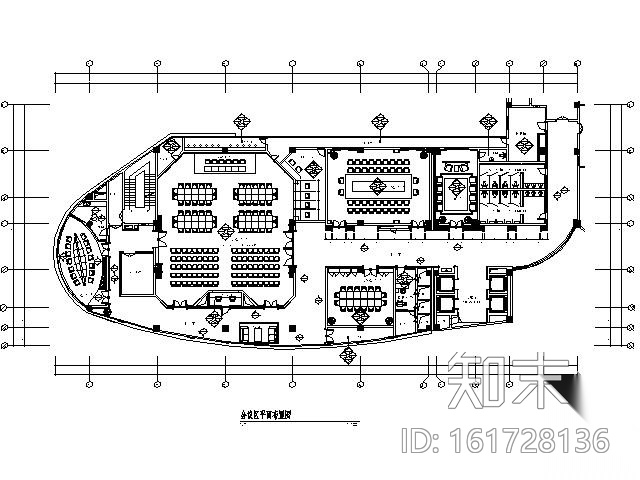 1200平米会议区装饰施工图cad施工图下载【ID:161728136】