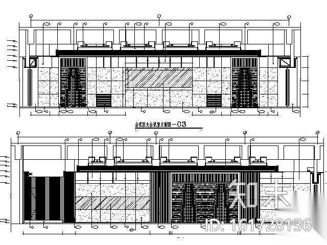 1200平米会议区装饰施工图cad施工图下载【ID:161728136】