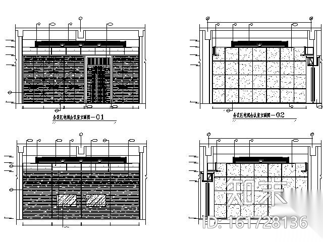 1200平米会议区装饰施工图cad施工图下载【ID:161728136】