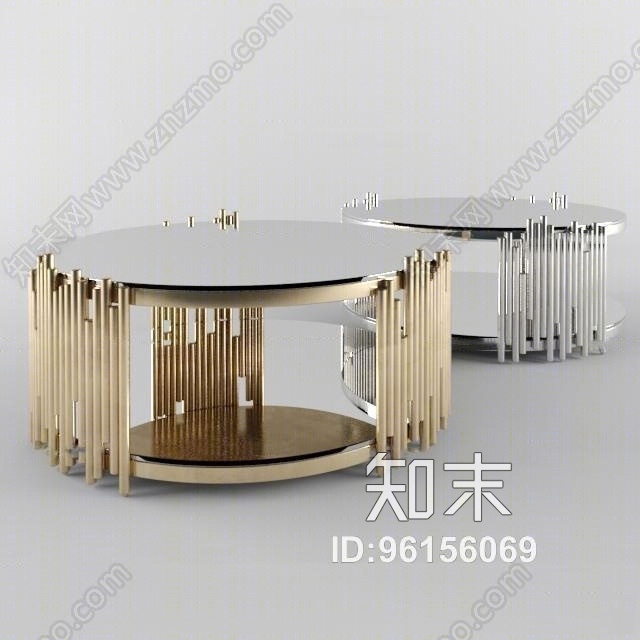 现代金属茶几3D模型下载【ID:96156069】