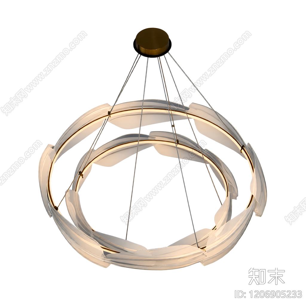 云朵造型吊灯3D模型下载【ID:1206905233】