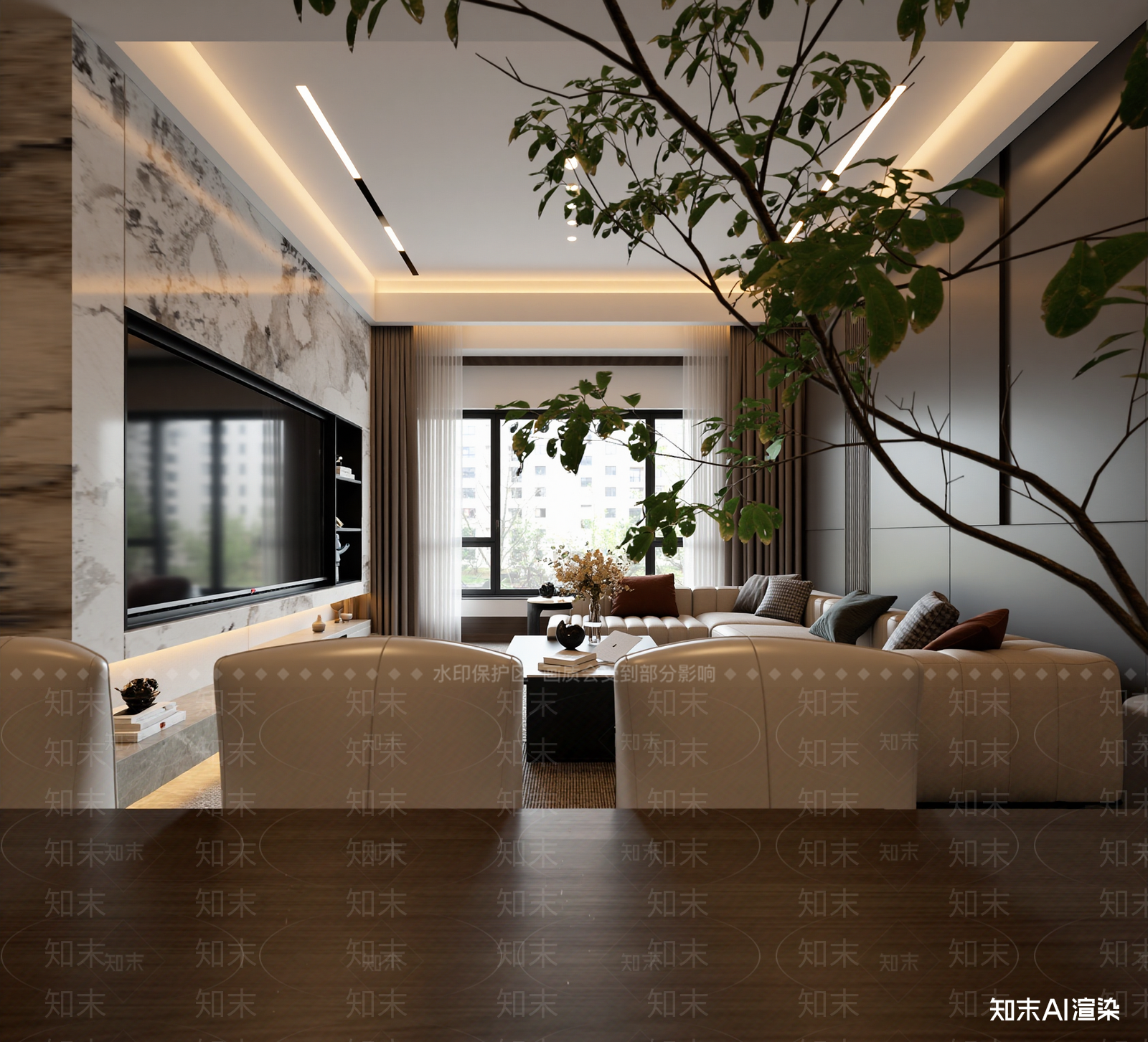现代客餐厅3D模型下载【ID:1221849364】