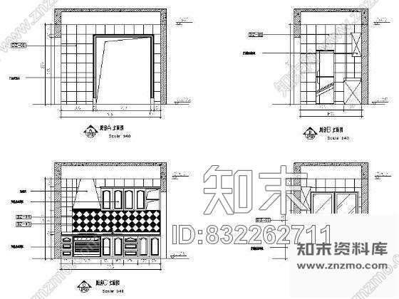 图块/节点厨房立面设计图cad施工图下载【ID:832262711】