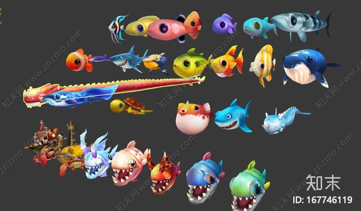 捕鱼游戏CG模型下载【ID:167746119】