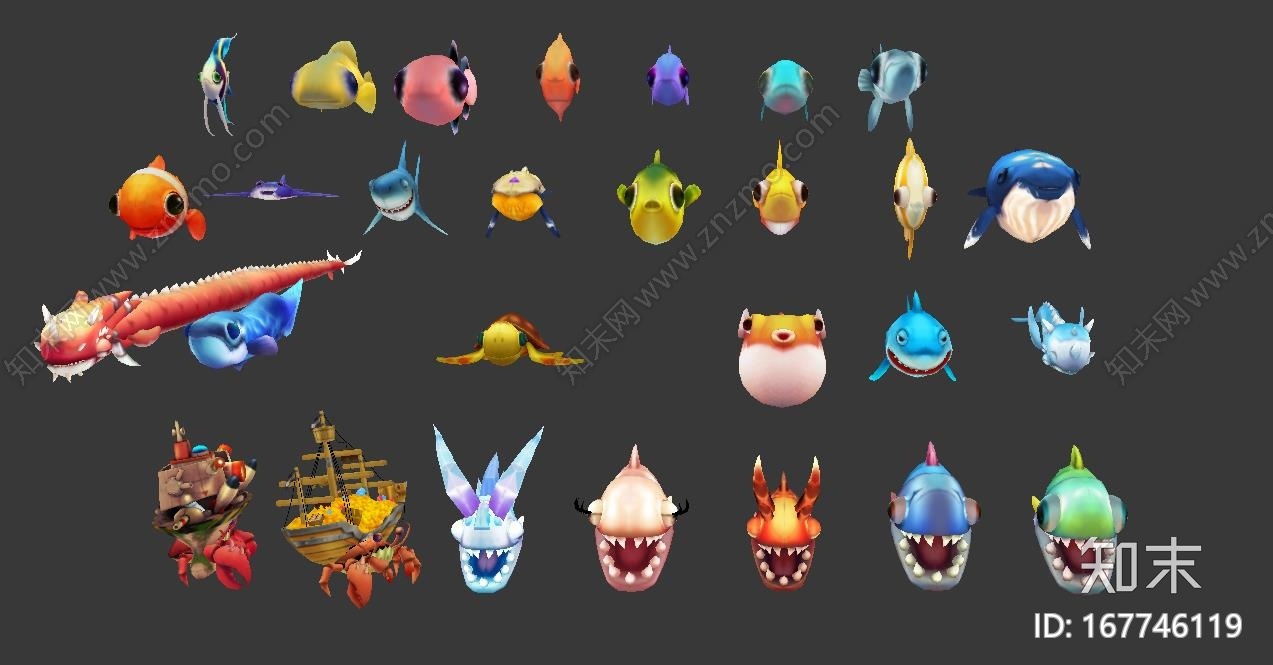 捕鱼游戏CG模型下载【ID:167746119】