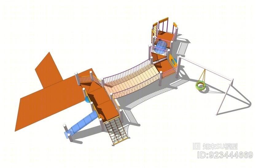 组合滑梯SU模型下载【ID:923444669】