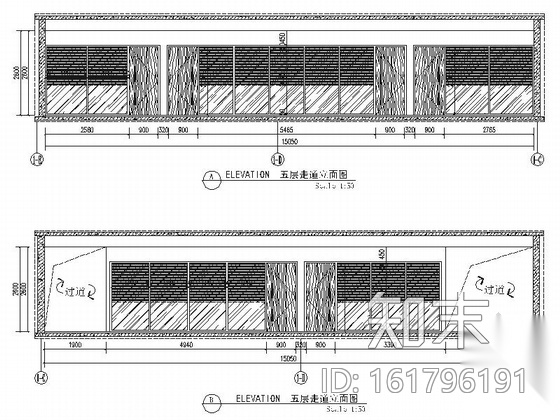 [湖北]精品高级典雅办公楼室内装修施工图（含效果）cad施工图下载【ID:161796191】