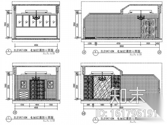 [湖北]精品高级典雅办公楼室内装修施工图（含效果）cad施工图下载【ID:161796191】