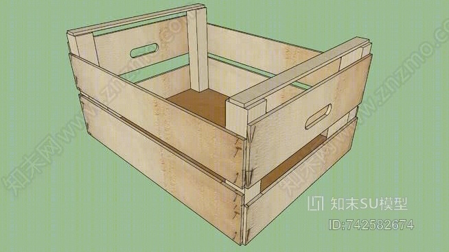 板条箱（木箱）SU模型下载【ID:742582674】