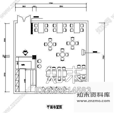 某小型酒吧室内装修施工图下载【ID:532014583】