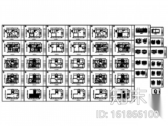 [上饶]商业中心区新中式四层别墅装修施工图cad施工图下载【ID:161866100】