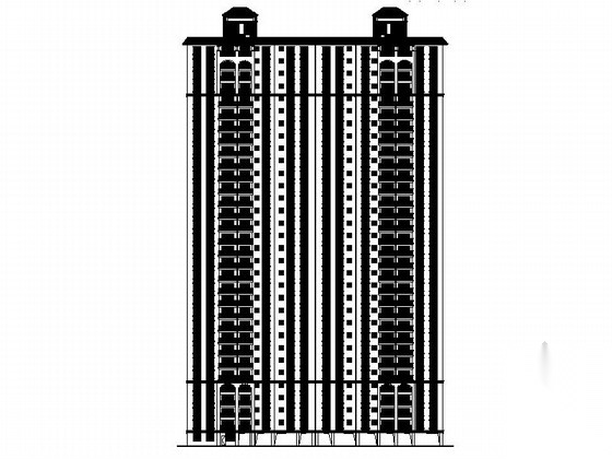 [广西]32层现代风格高层危旧房改住房规划建筑施工图（2...施工图下载【ID:166824153】