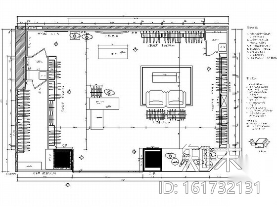 [贵州/河南]两店知名品牌女装专卖店室内设计施工图（含...cad施工图下载【ID:161732131】
