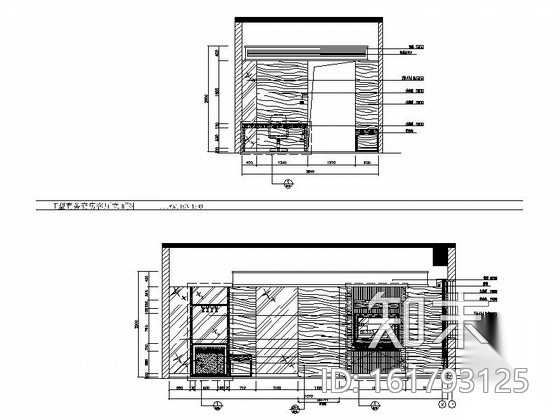 [重庆]现代简约精品酒店商务套房室内装修施工图cad施工图下载【ID:161793125】