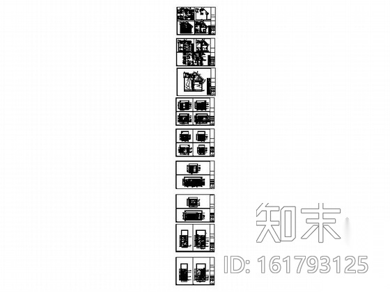 [重庆]现代简约精品酒店商务套房室内装修施工图cad施工图下载【ID:161793125】