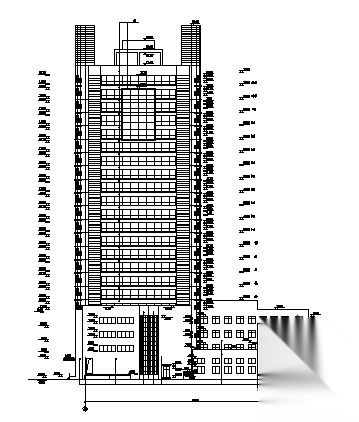 某二十二层大厦建筑设计方案图cad施工图下载【ID:151509123】