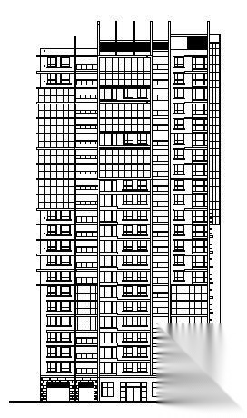 青岛某二十二层住宅楼建筑方案图cad施工图下载【ID:149847103】