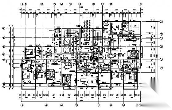 青岛某二十二层住宅楼建筑方案图cad施工图下载【ID:149847103】