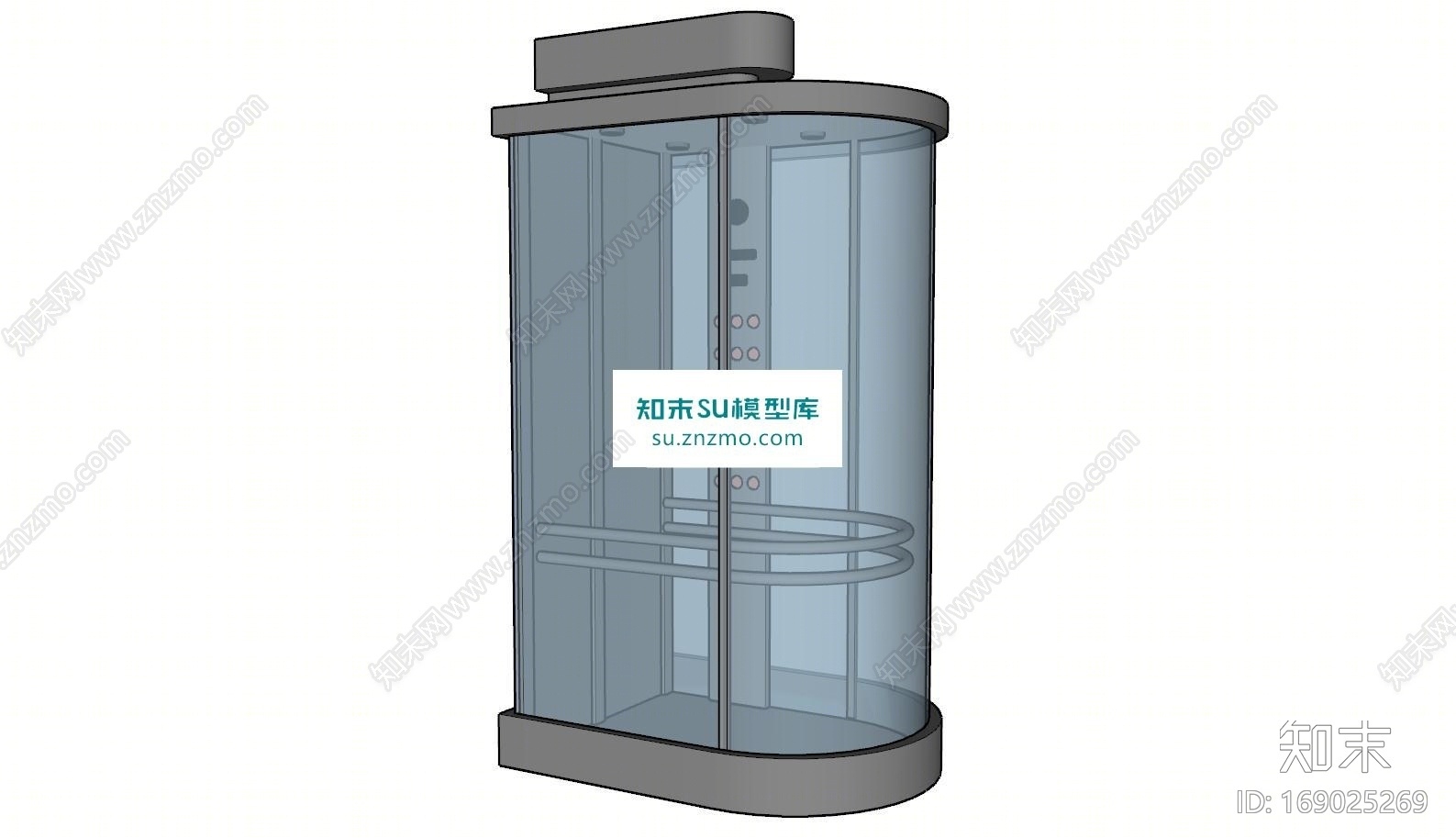 外部电梯透明电梯SU模型下载【ID:169025269】
