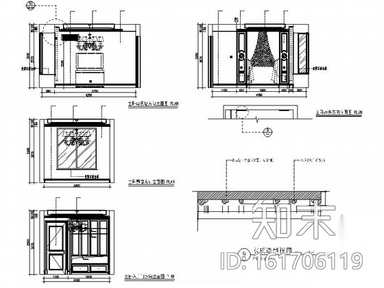 [广州]知名企业公寓楼现代风格样板房室内设计施工图cad施工图下载【ID:161706119】