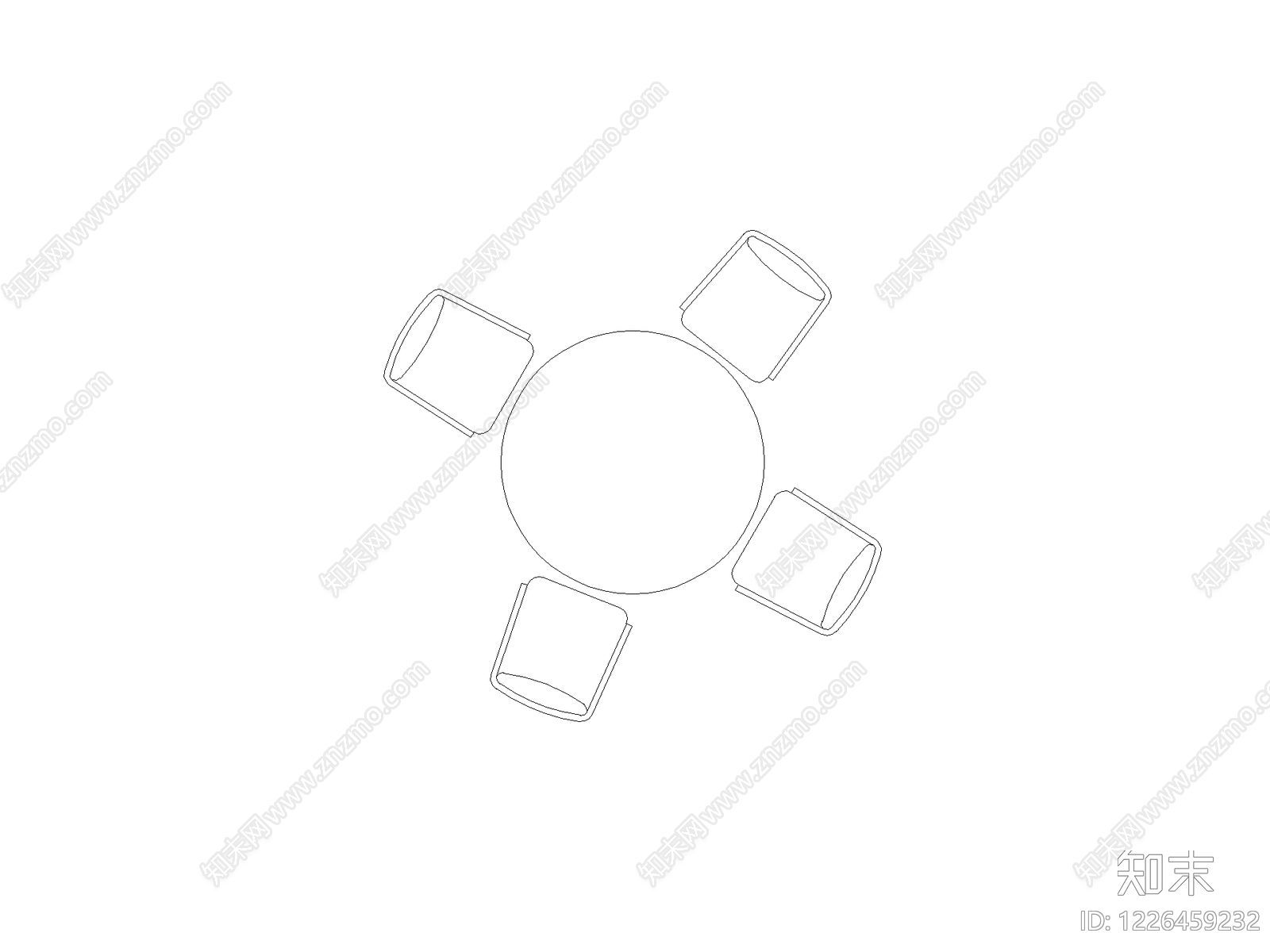 桌椅cad施工图下载【ID:1226459232】