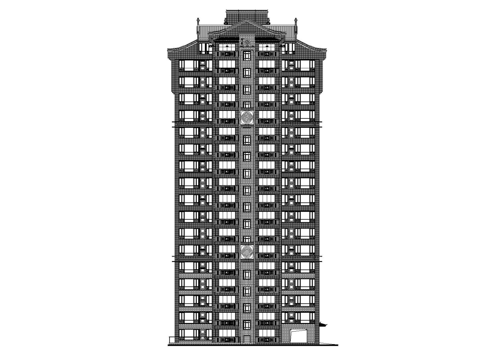 柳州住宅小区工程十八层住宅楼建筑施工图施工图下载【ID:160719110】