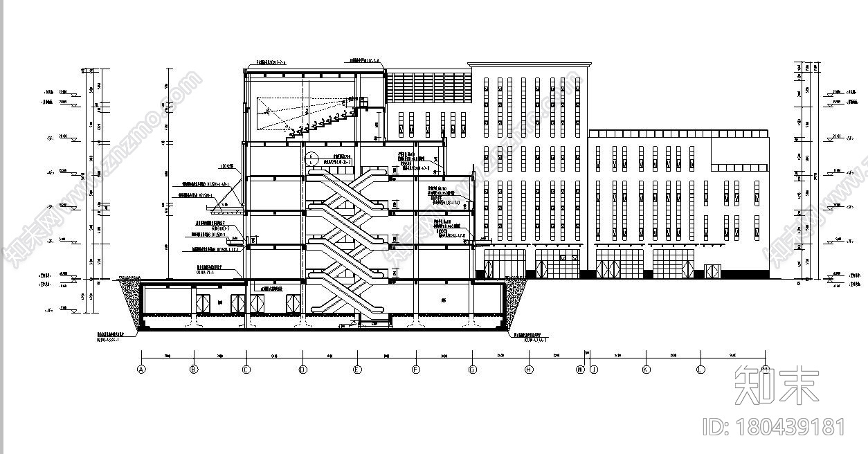 [宁夏]七层框架结构国际商业广场建筑施工图（含效果图）cad施工图下载【ID:151453197】