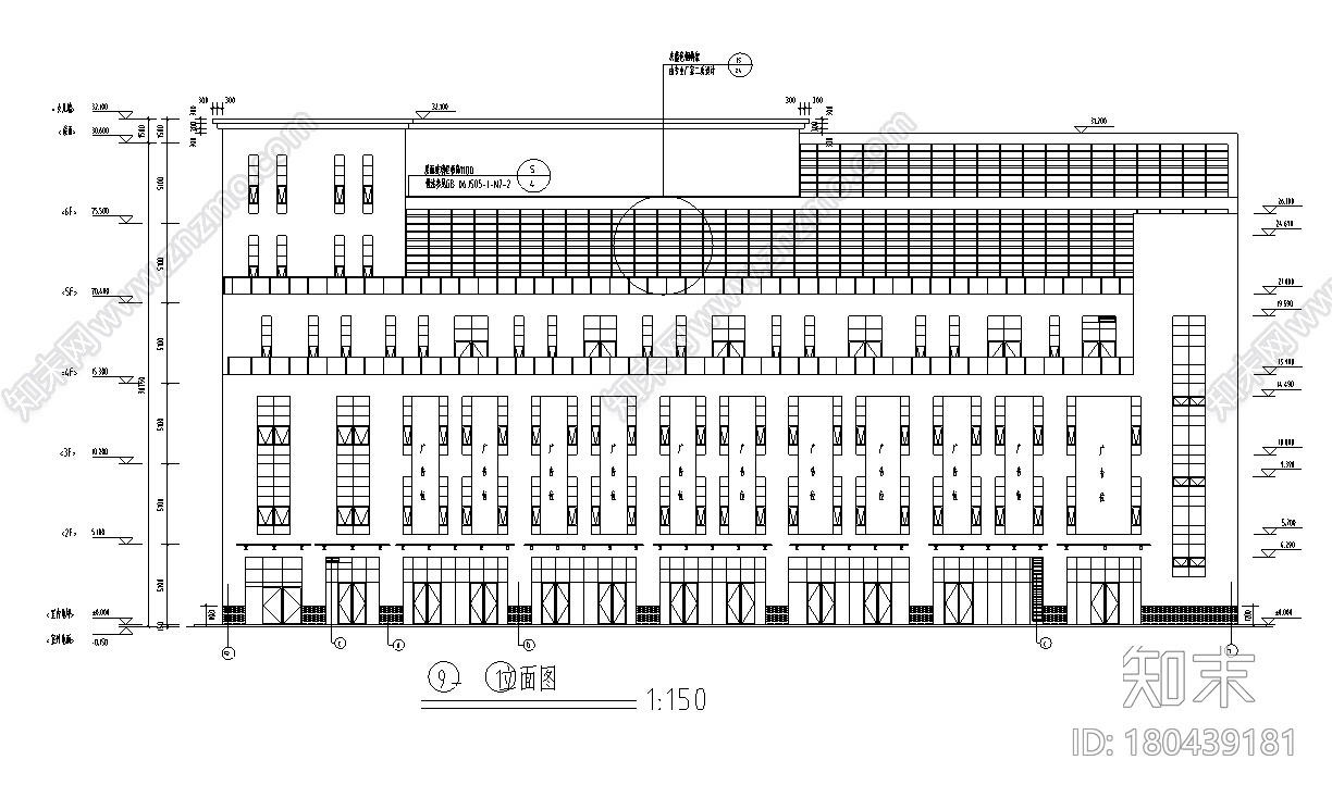 [宁夏]七层框架结构国际商业广场建筑施工图（含效果图）cad施工图下载【ID:151453197】