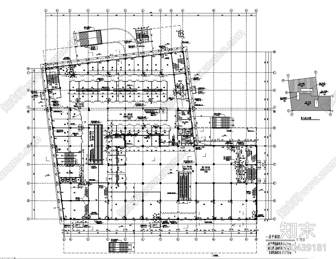 [宁夏]七层框架结构国际商业广场建筑施工图（含效果图）cad施工图下载【ID:151453197】