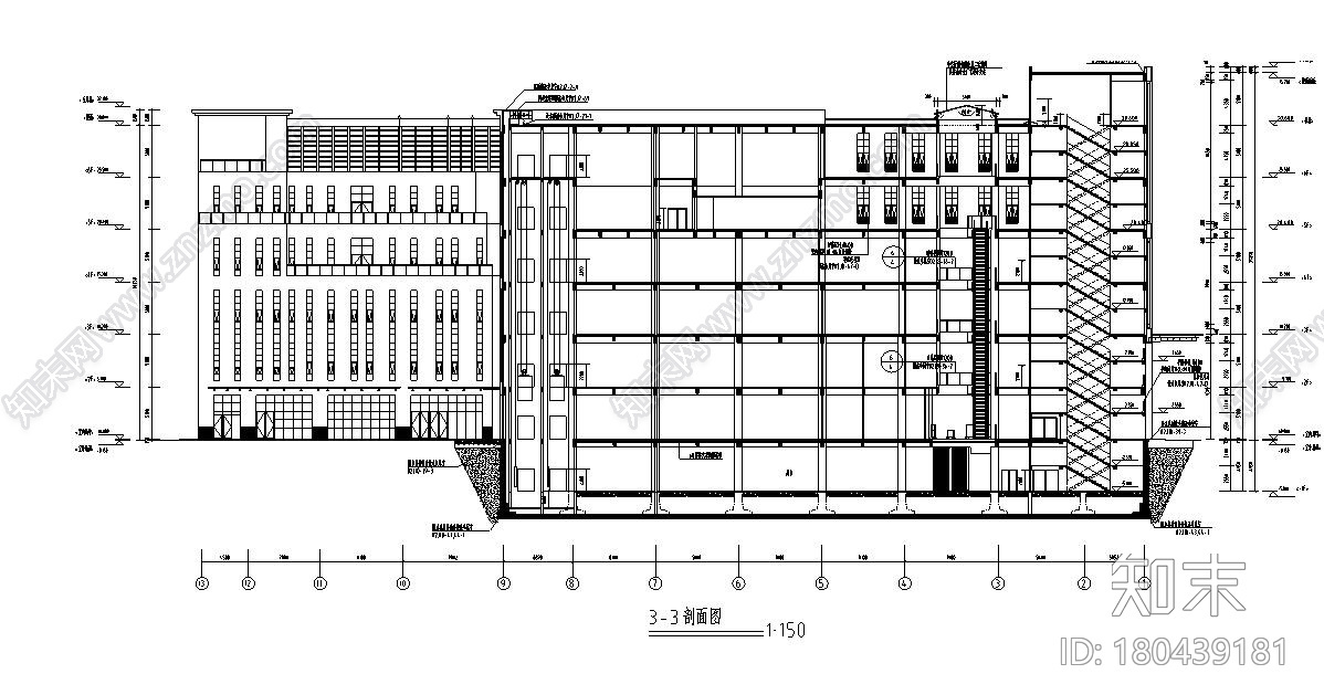 [宁夏]七层框架结构国际商业广场建筑施工图（含效果图）cad施工图下载【ID:151453197】