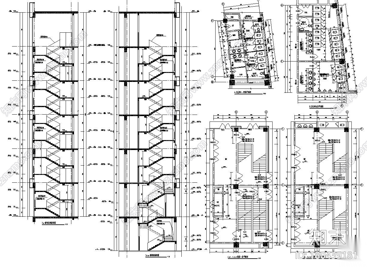 [宁夏]七层框架结构国际商业广场建筑施工图（含效果图）cad施工图下载【ID:151453197】