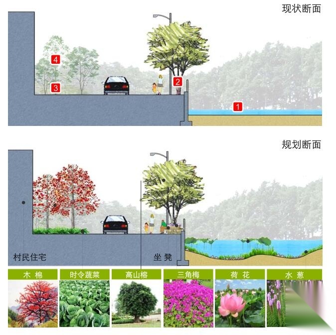 [广东]美丽乡村示范点某镇村庄详细规划景观方案设计P...cad施工图下载【ID:160921163】