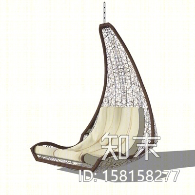 现代网布吊椅SU模型下载【ID:158158277】