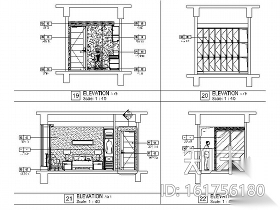 [四川]建筑工程公司时尚现代办公室精装修室内设计施工图...施工图下载【ID:161756180】