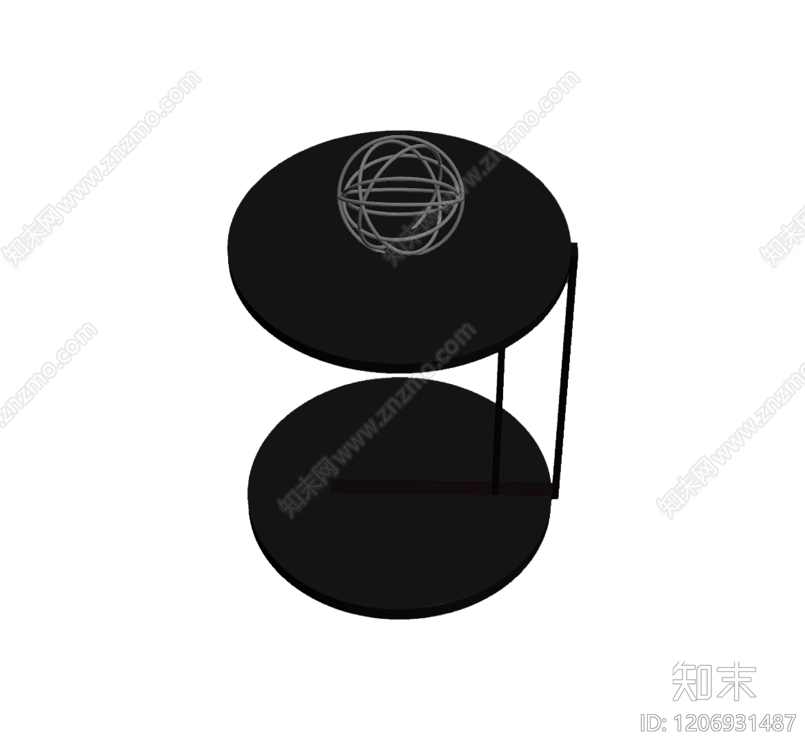 金属球装饰台3D模型下载【ID:1206931487】