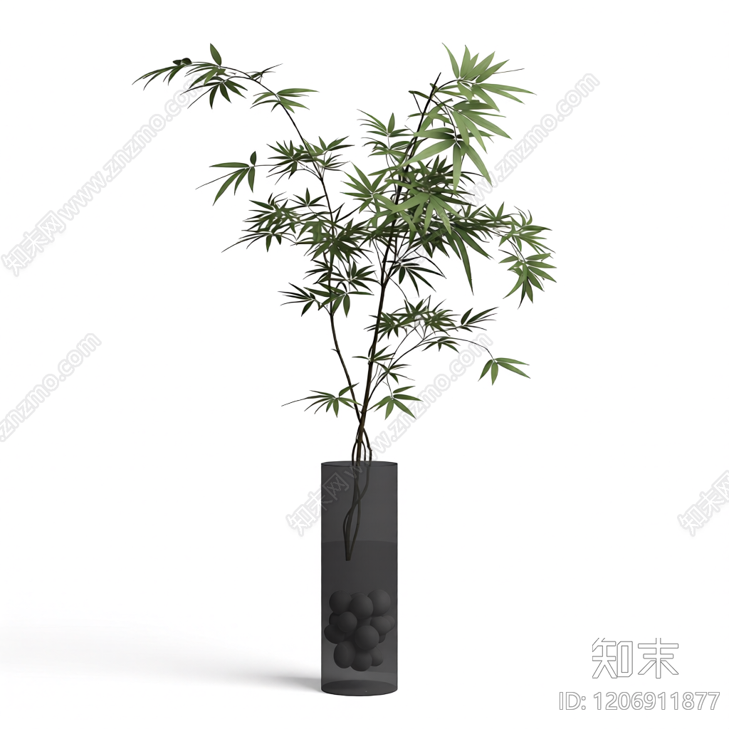 竹子盆栽植物3D模型下载【ID:1206911877】