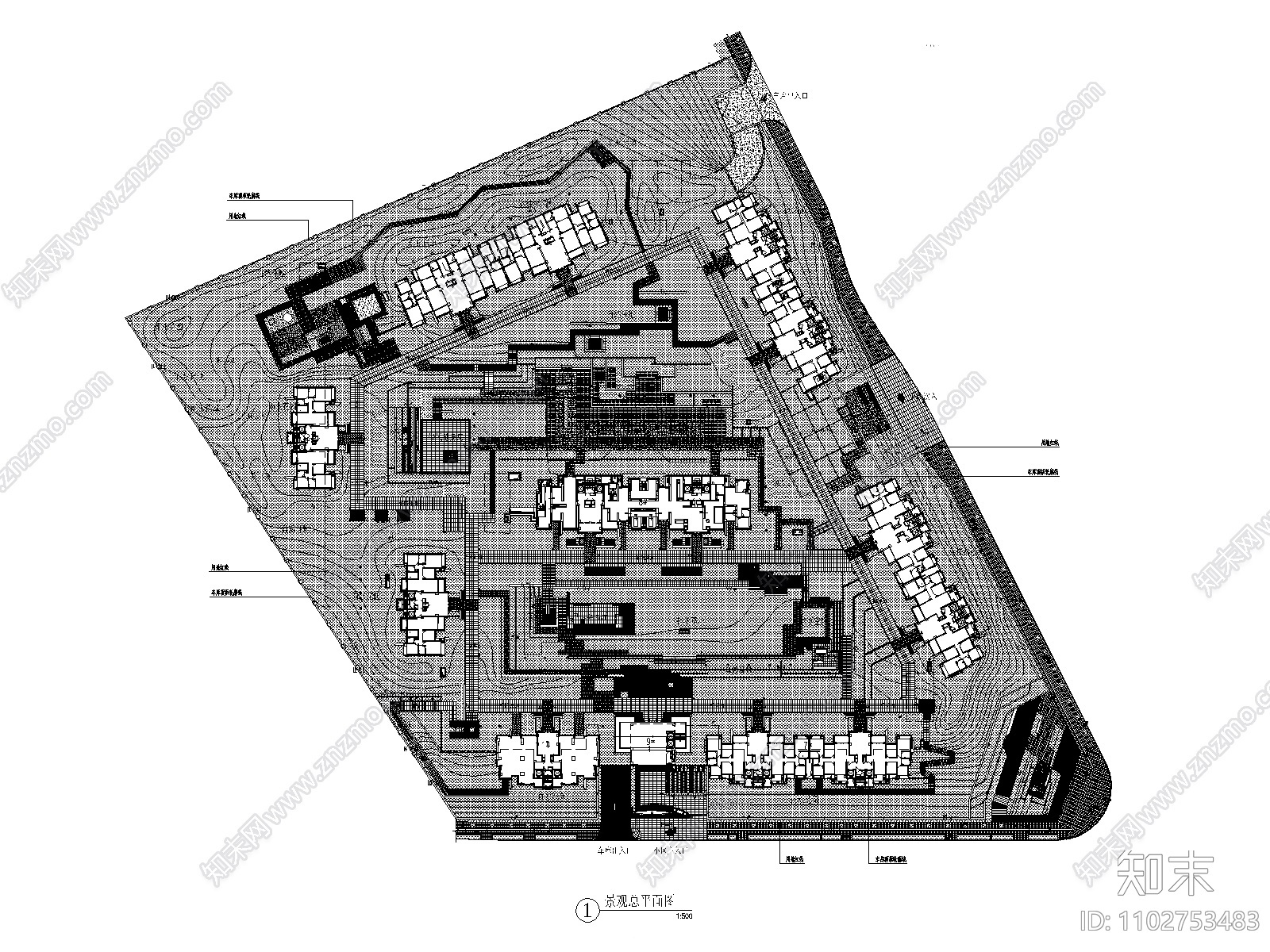 重庆现代高端小区绿化cad施工图2019施工图下载【ID:1102753483】